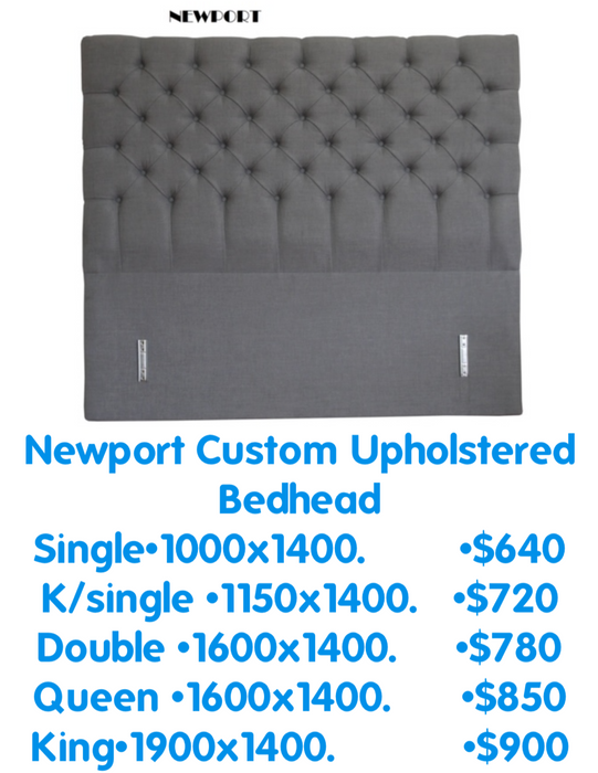 Newport Custom Upholstered Bedhead